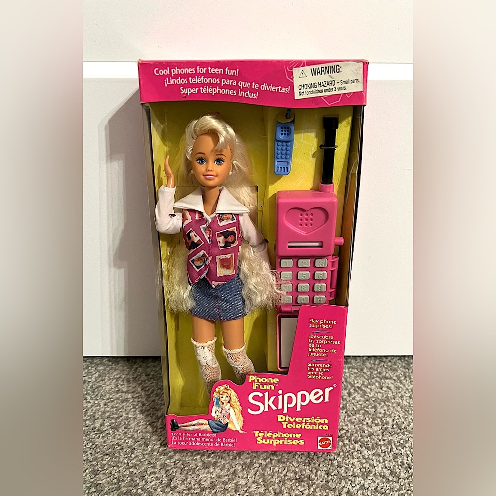 1995 Barbie Phone Fun Skipper Mattel Doll #14312